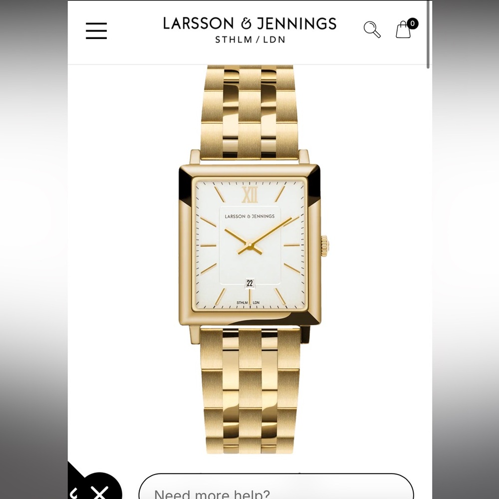 Larson and Jennings boyfriend classic gold watch